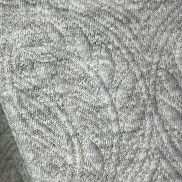 Soft Surroundings Jacket Women's Size M Cream & Gray Embossed Ribbon Tie Front - Picture 11 of 14